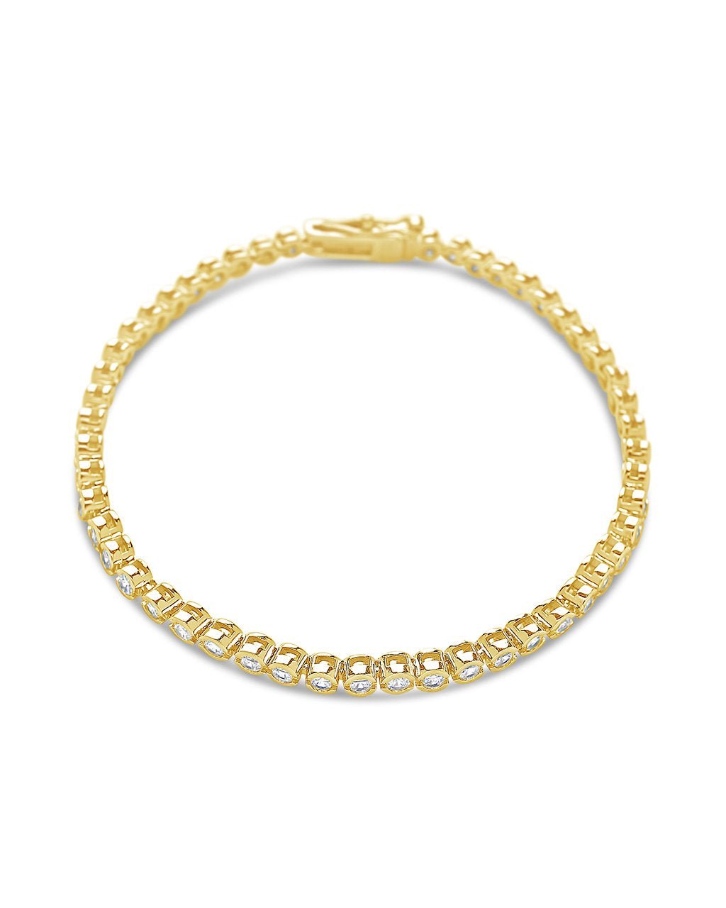 Helene Bezel CZ Tennis Bracelet