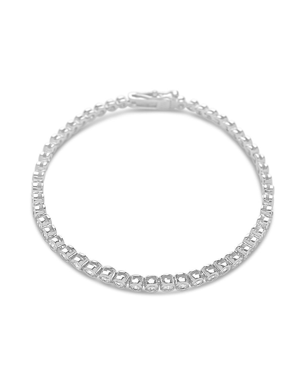 Helene Bezel CZ Tennis Bracelet