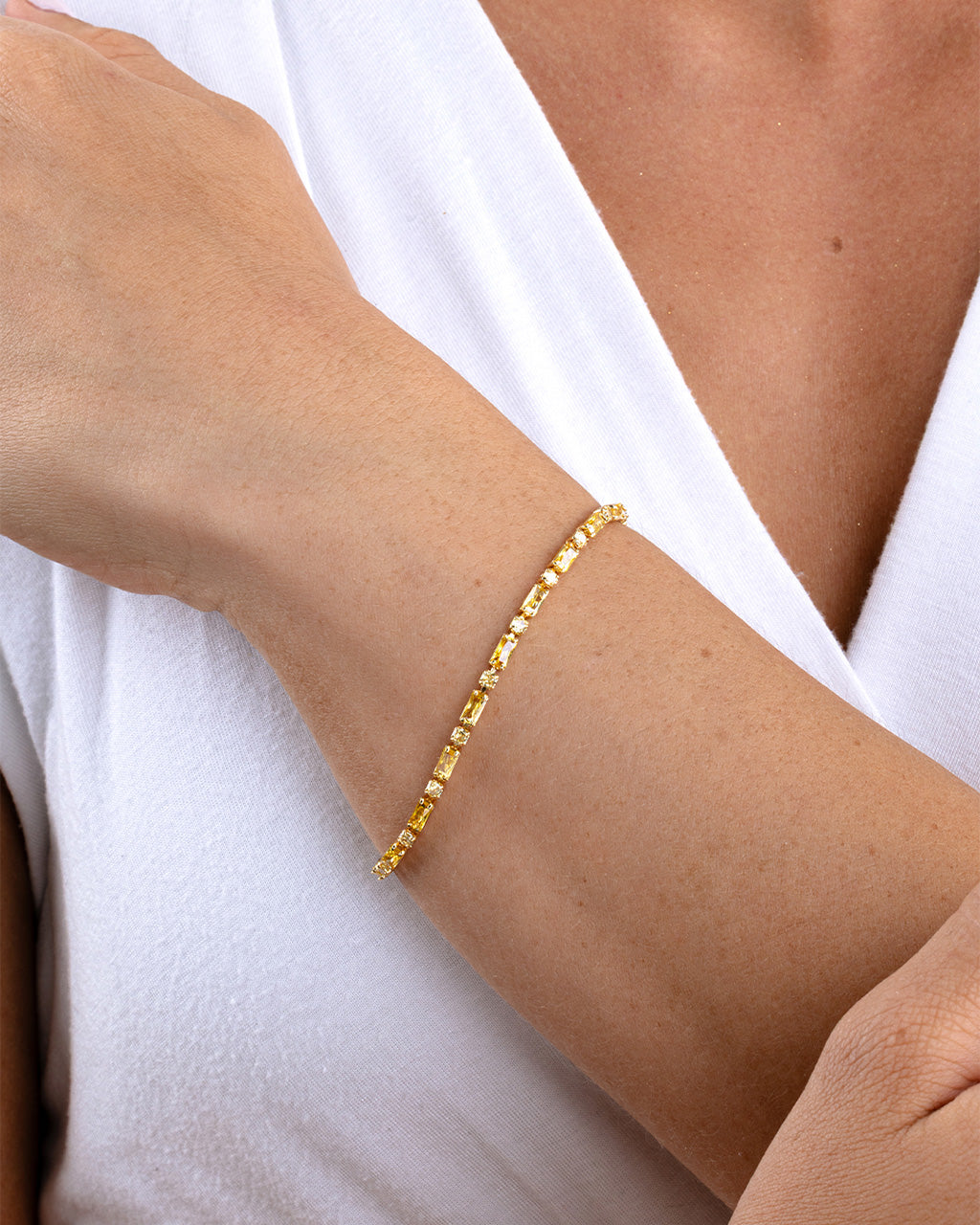 Georgia Canary CZ Tennis Bracelet