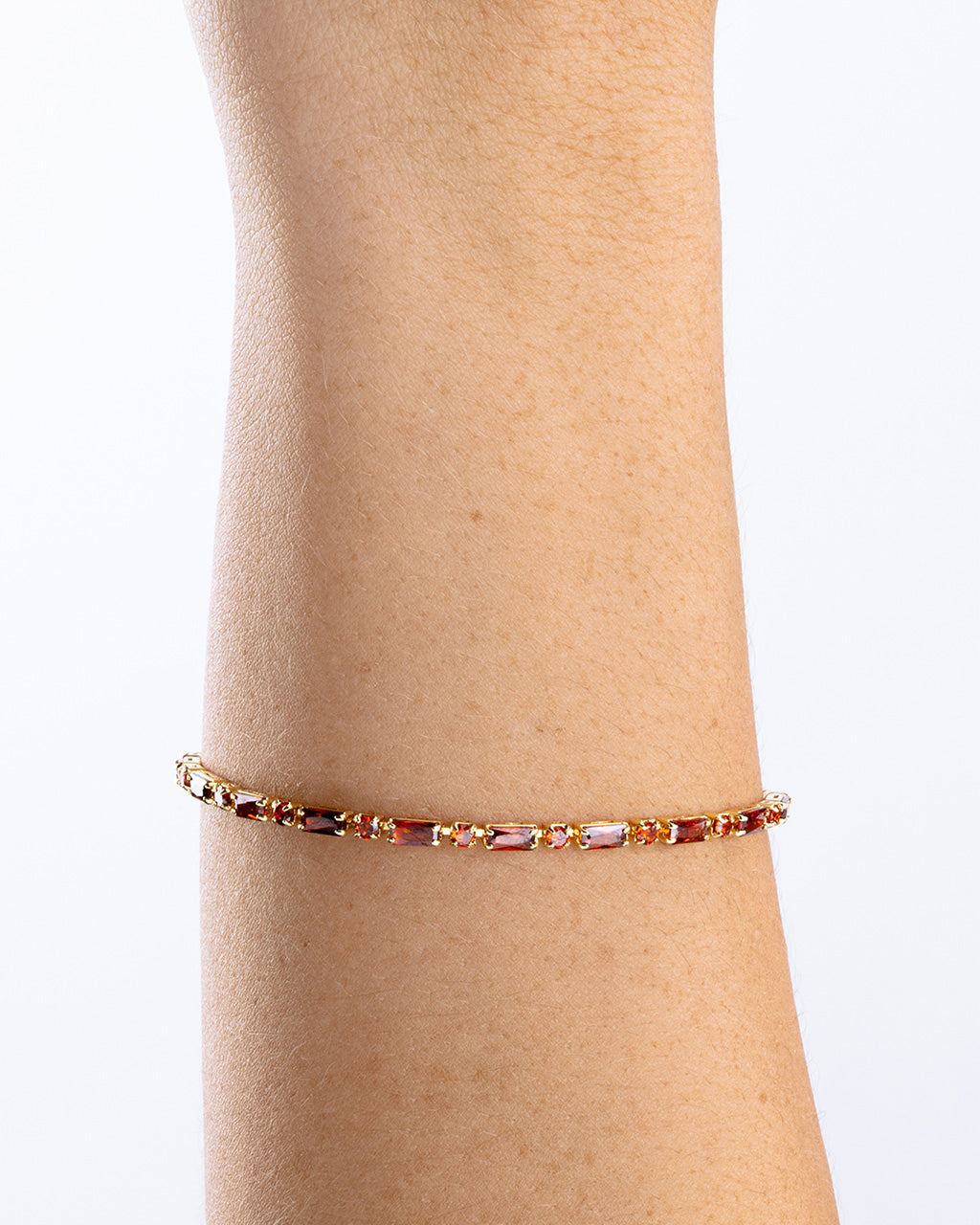 Georgia Garnet CZ Tennis Bracelet