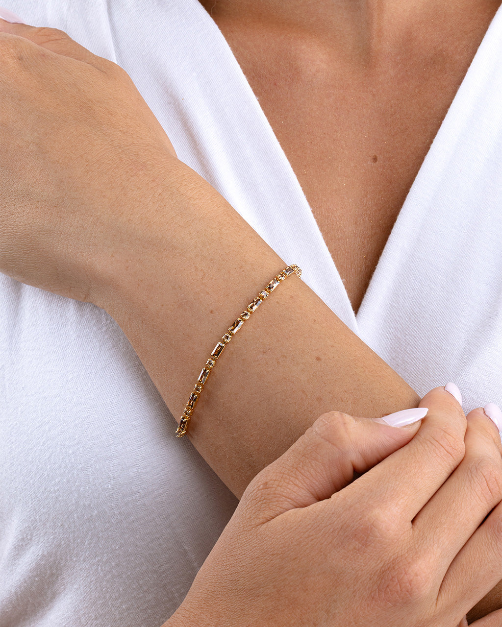 Georgia Chocolate CZ Tennis Bracelet