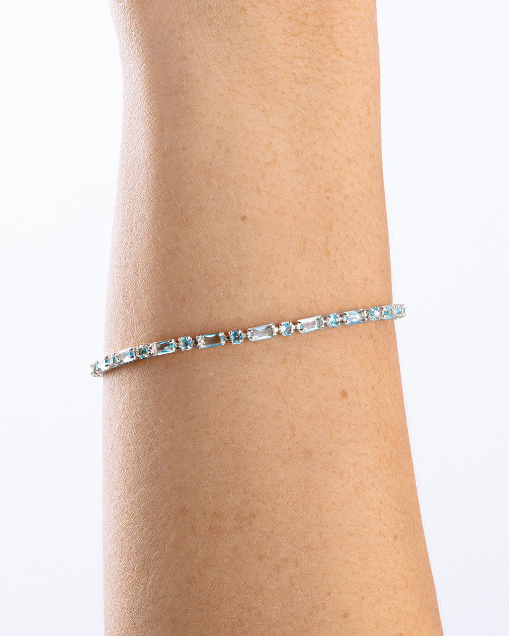 Georgia Aquamarine CZ Tennis Bracelet