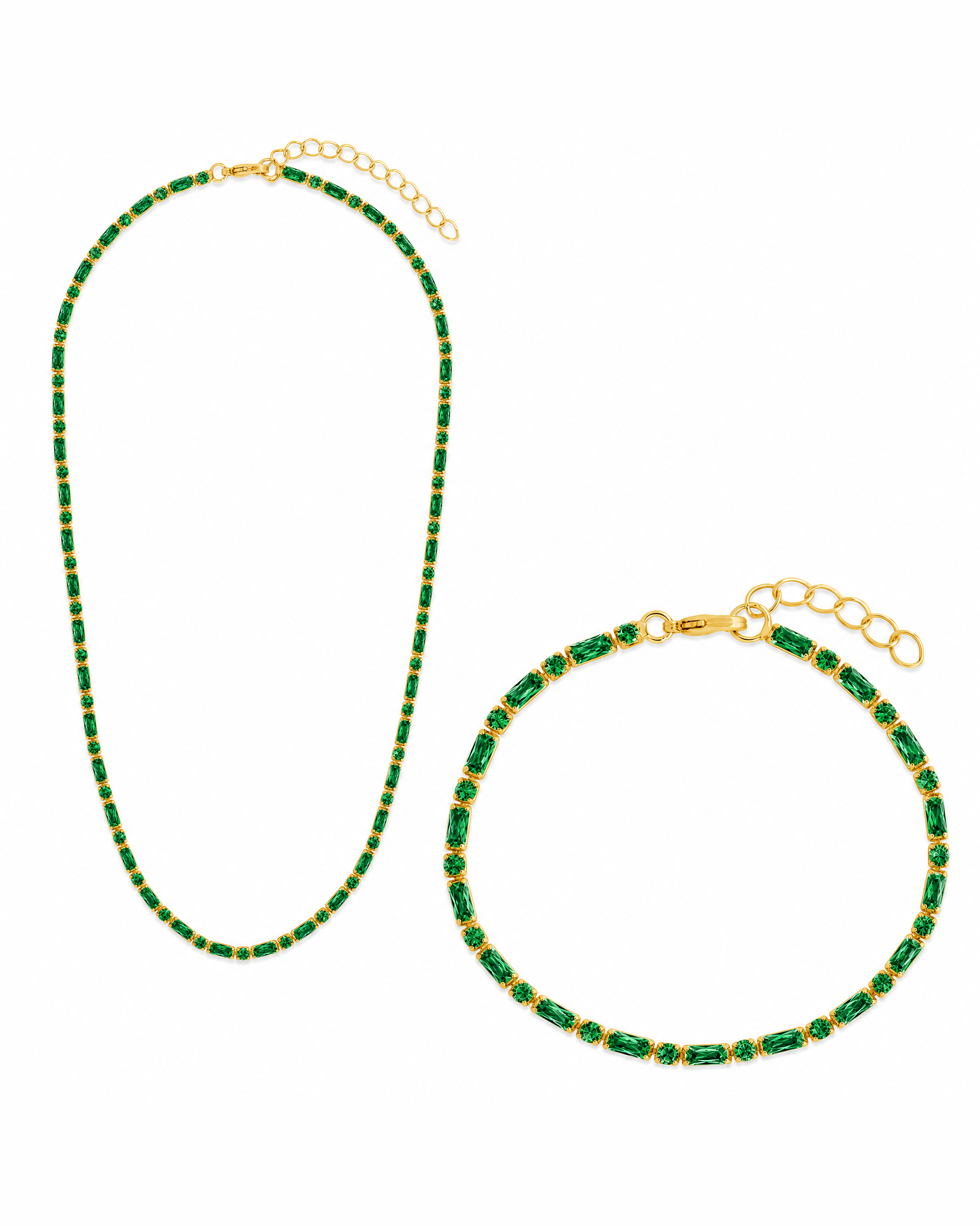 Georgia Emerald CZ Tennis Bundle