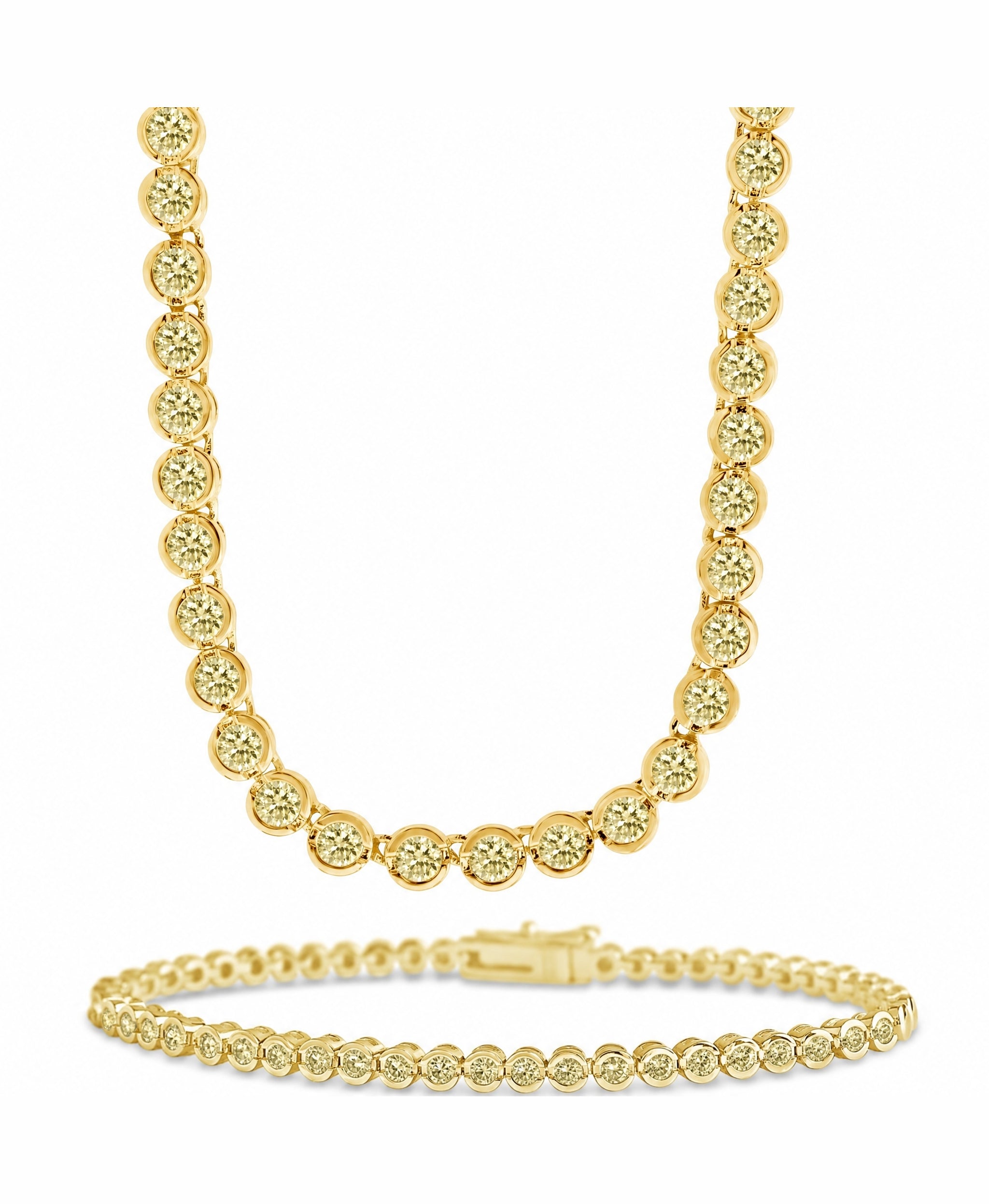 Helene Bezel Light Yellow CZ Jewelry Bundle