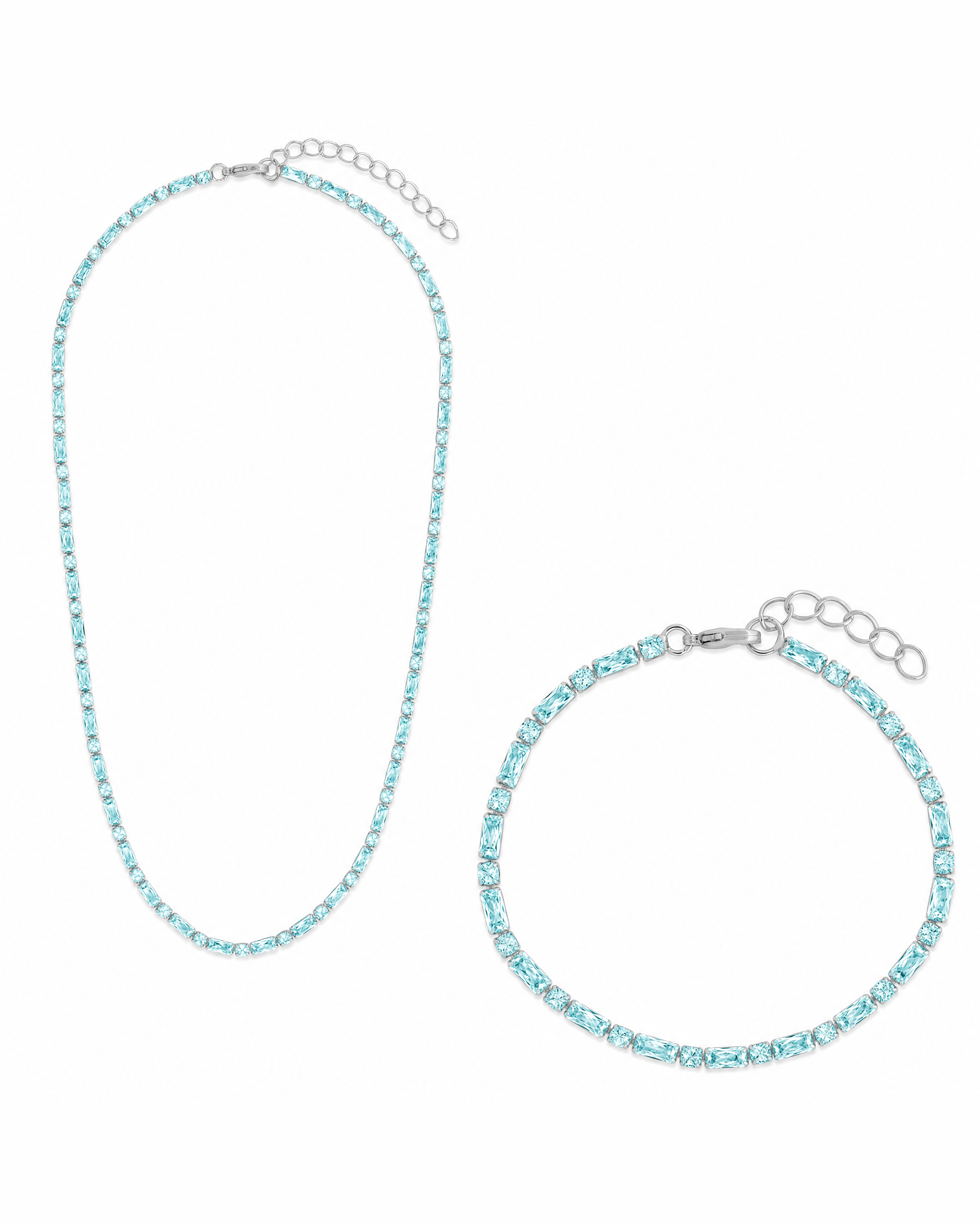 Georgia Aquamarine CZ Tennis Bundle