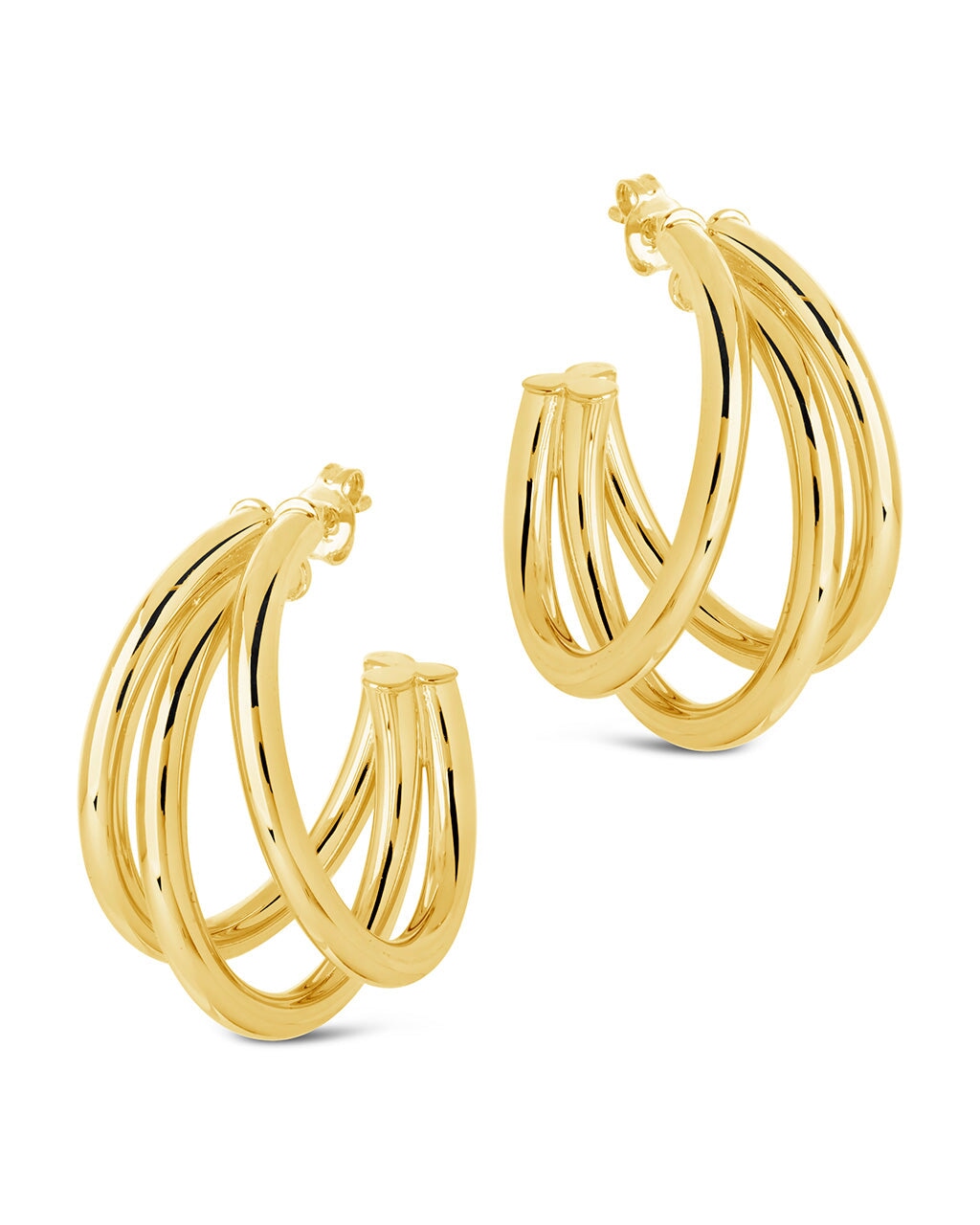 Dawn Triple Layered Hoop Earrings