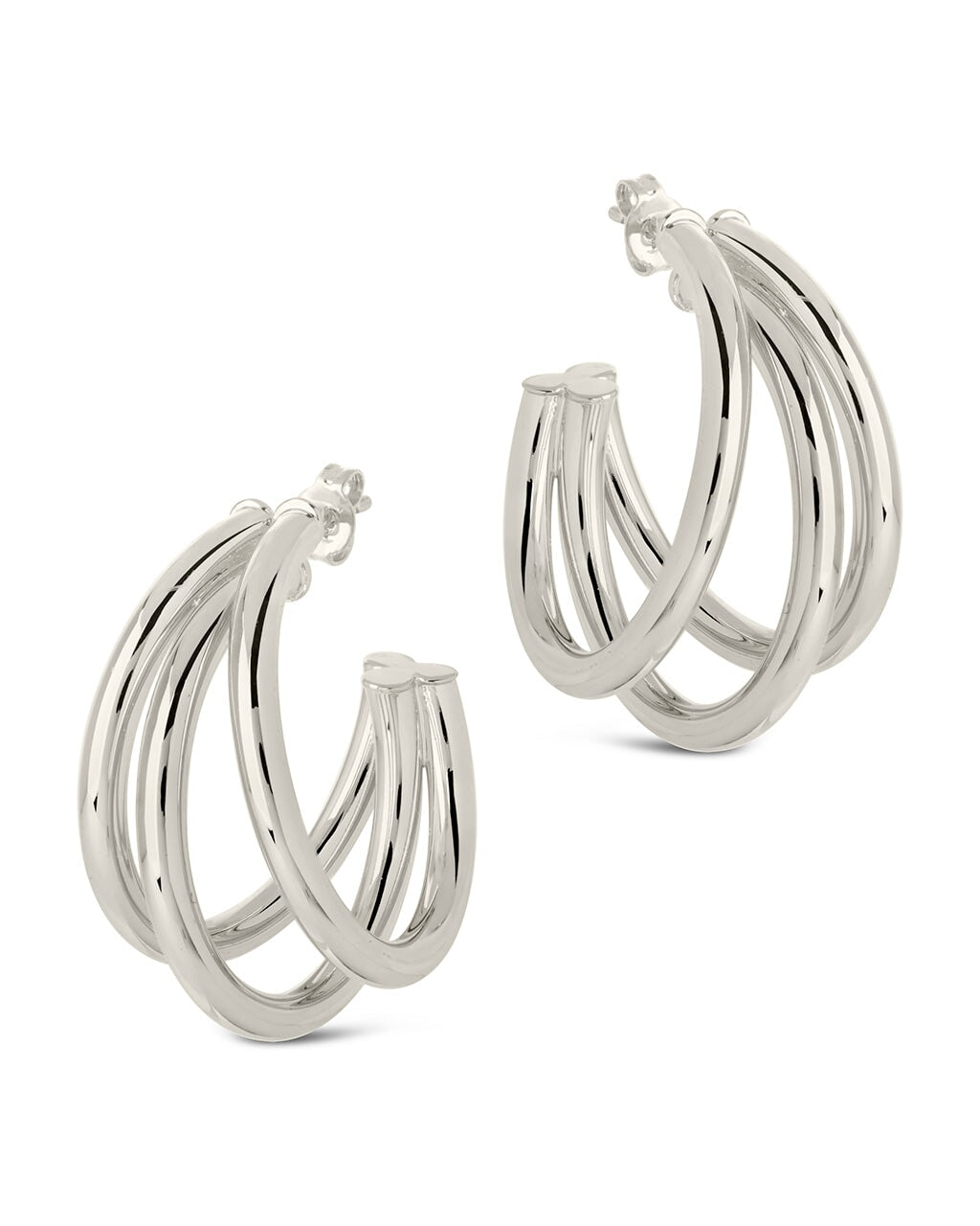 Dawn Triple Layered Hoop Earrings
