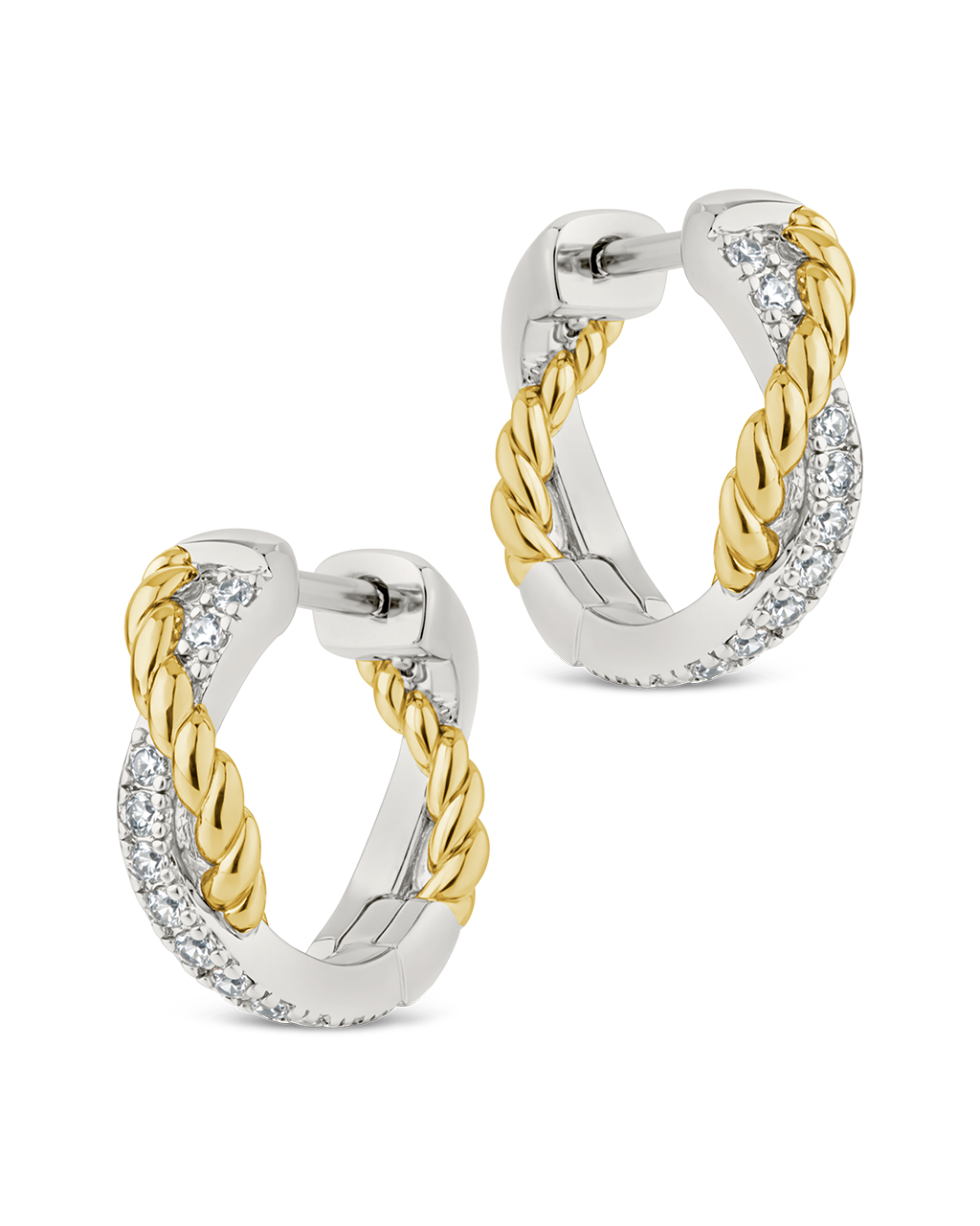 Sonia Two-Tone Twist Hoops
