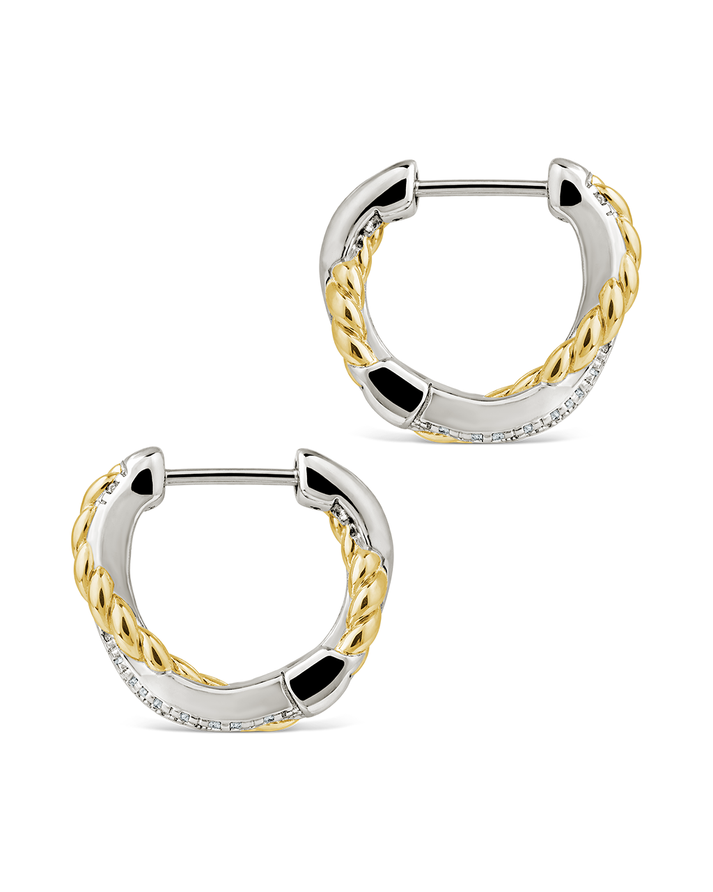 Sonia Two-Tone Twist Hoops