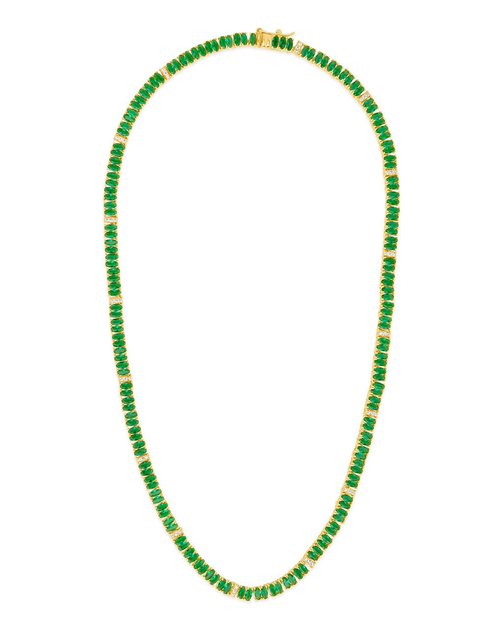 Ace Oval CZ Tennis Necklace