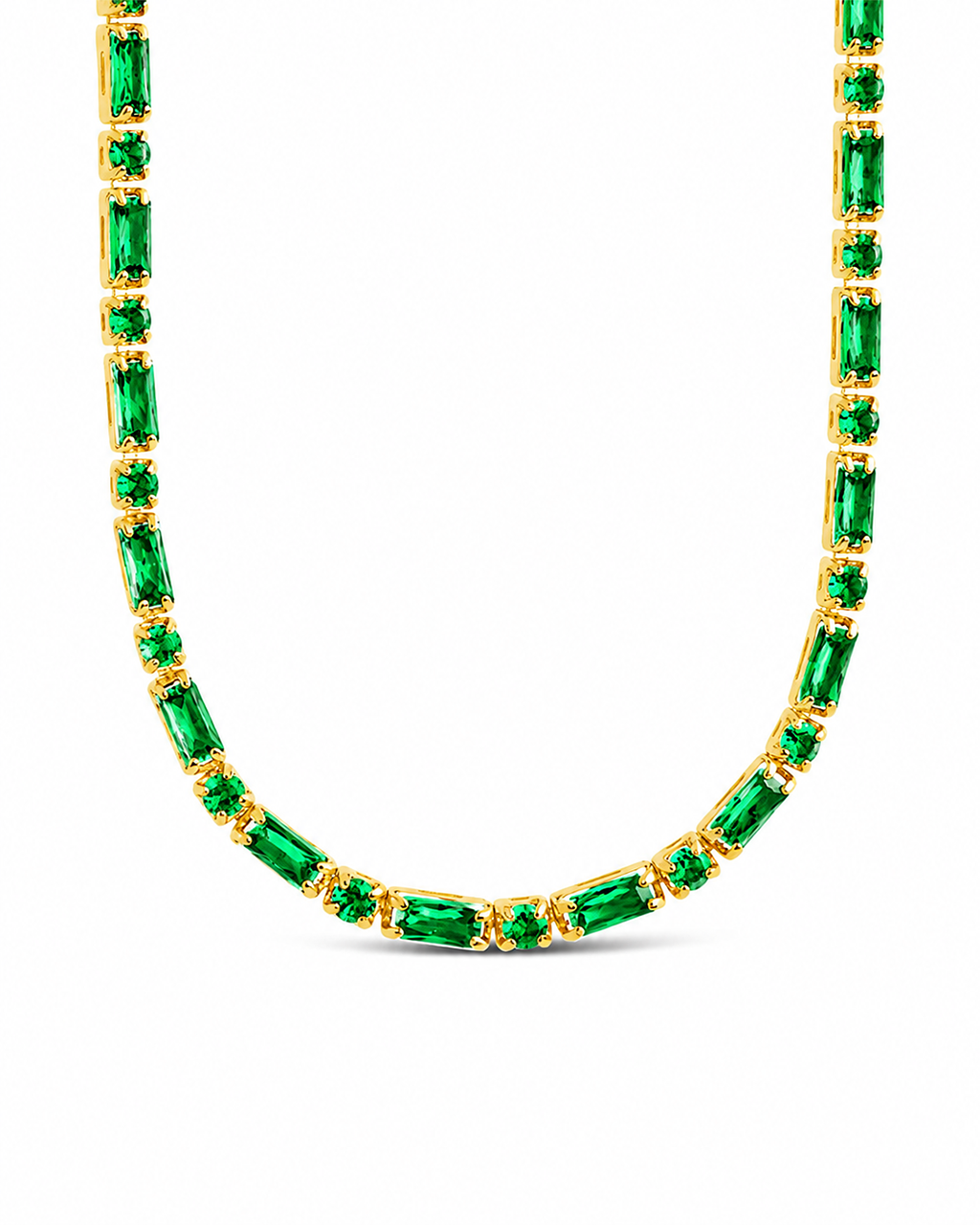 Georgia Emerald CZ Tennis Necklace