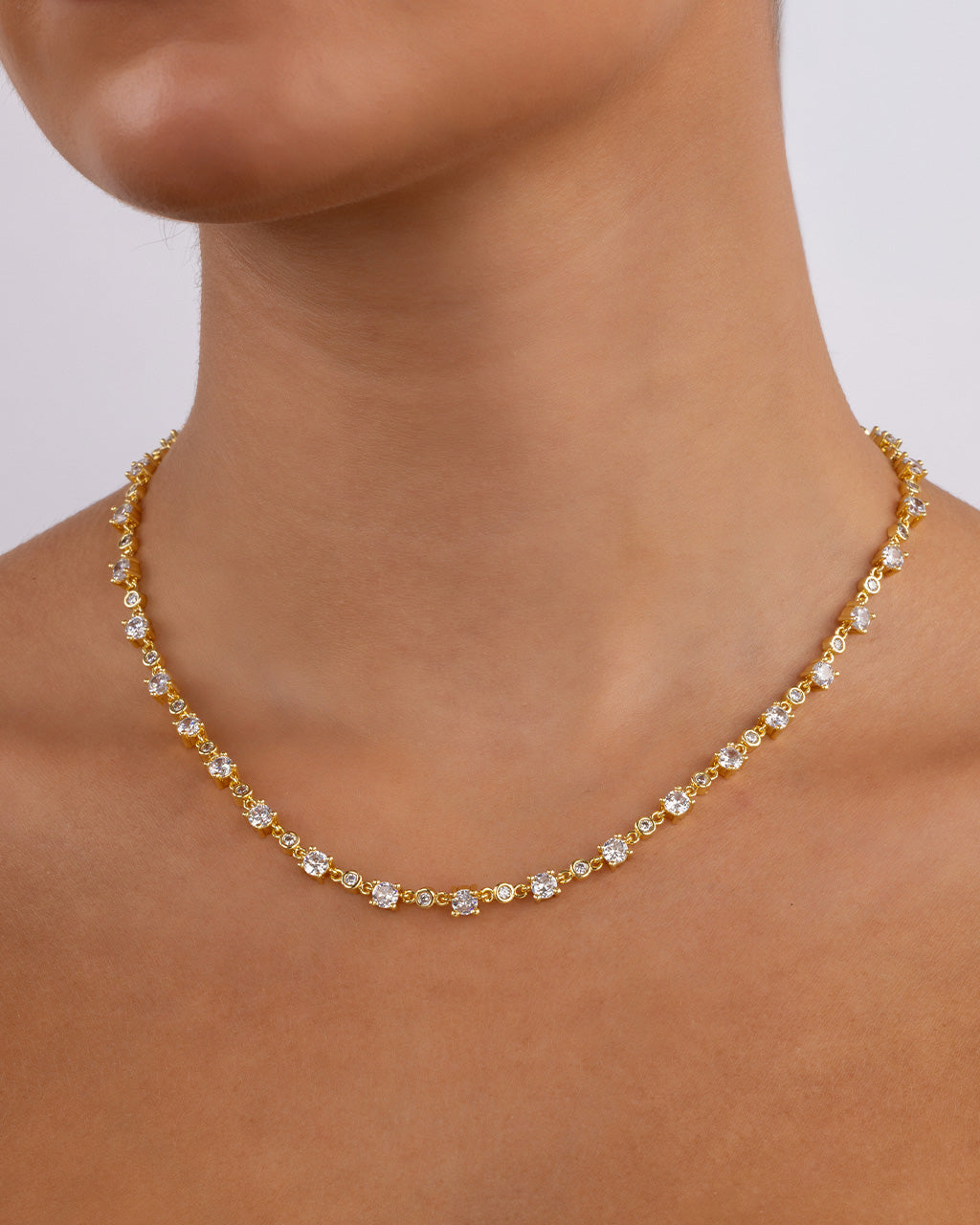 Laurie Crystal Tennis Necklace