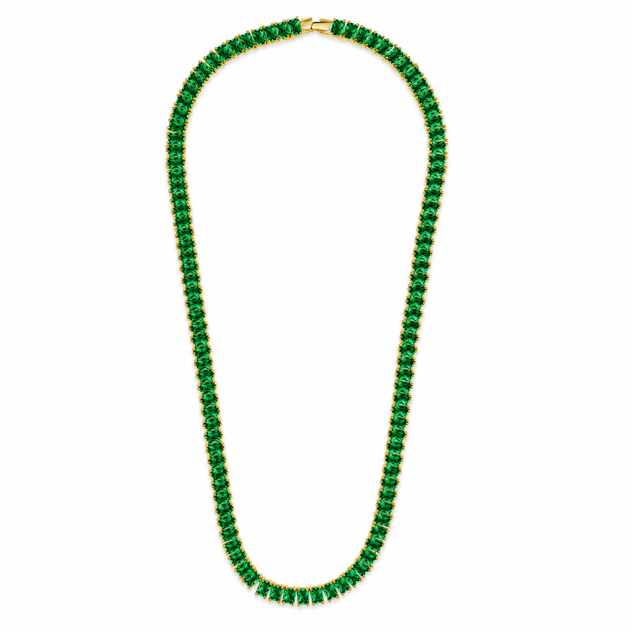 Marisol Emerald CZ Tennis Necklace