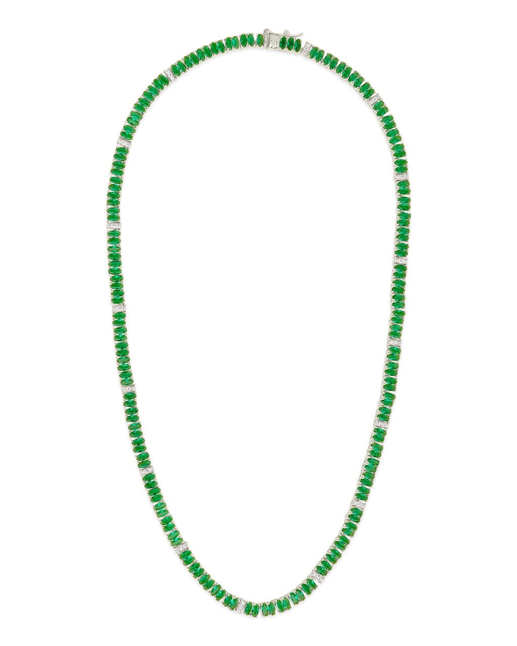 Ace Oval CZ Tennis Necklace