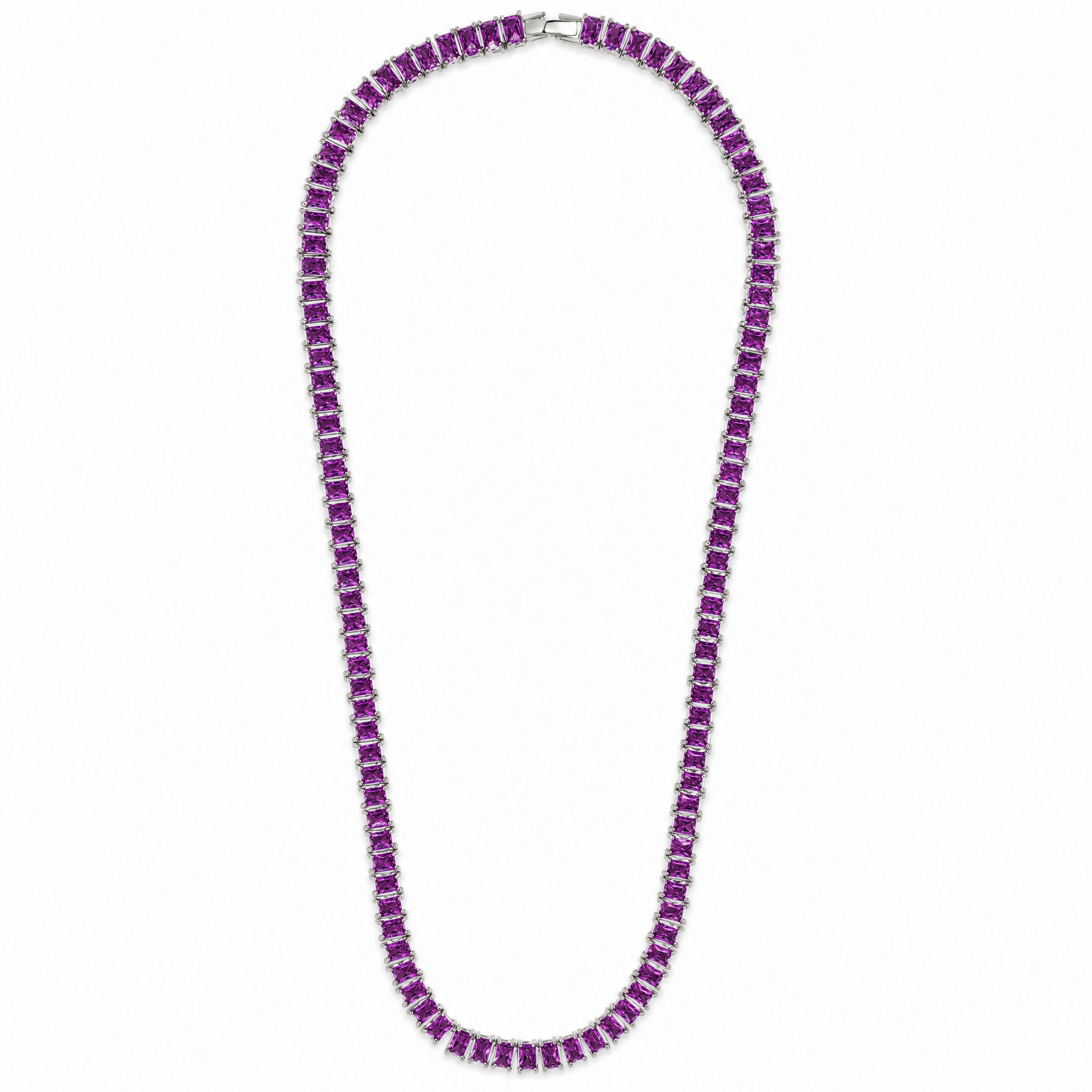 Marisol Amethyst CZ Tennis Necklace