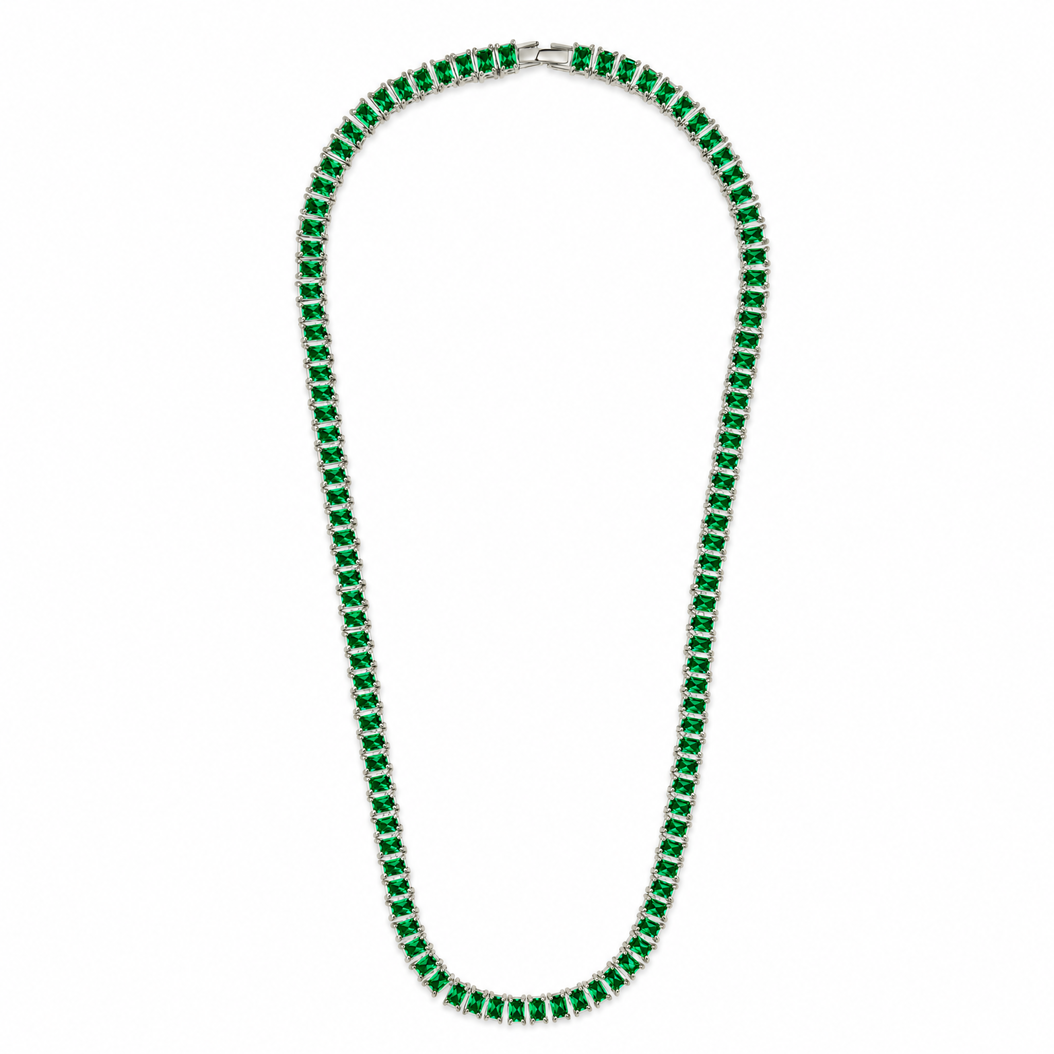 Marisol Emerald CZ Tennis Necklace