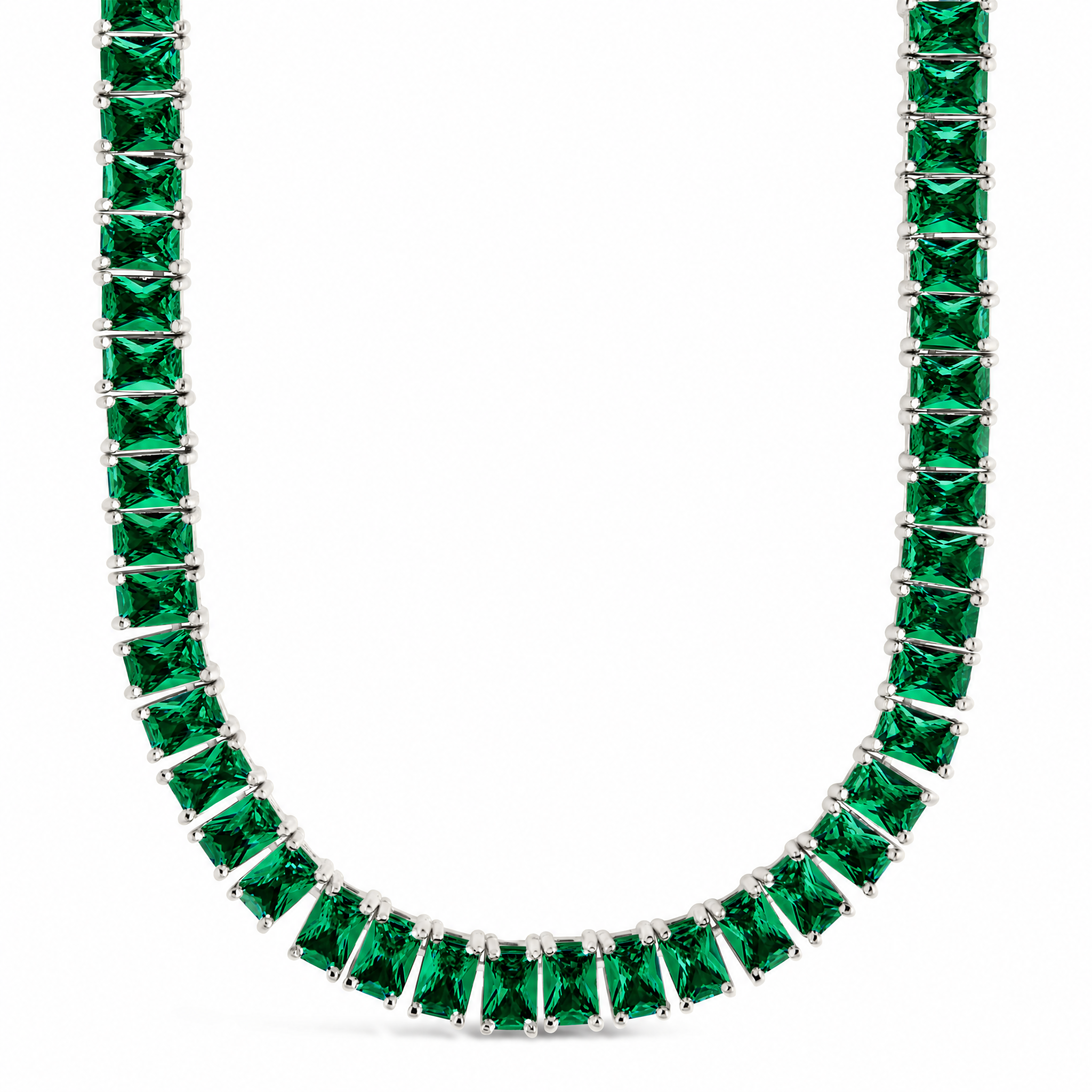 Marisol Emerald CZ Tennis Necklace