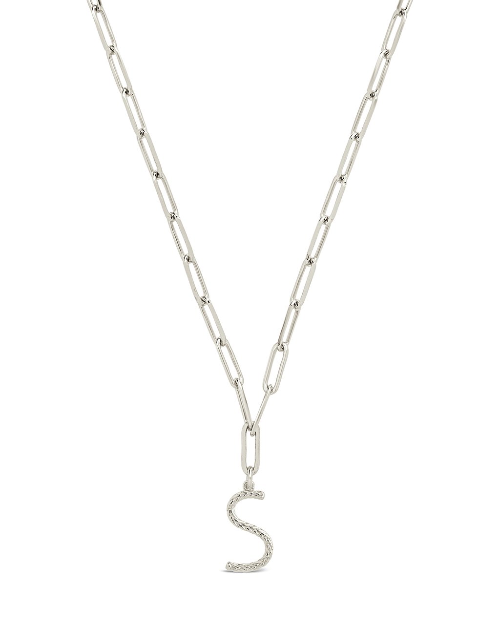 Braided Initial Pendant Necklace