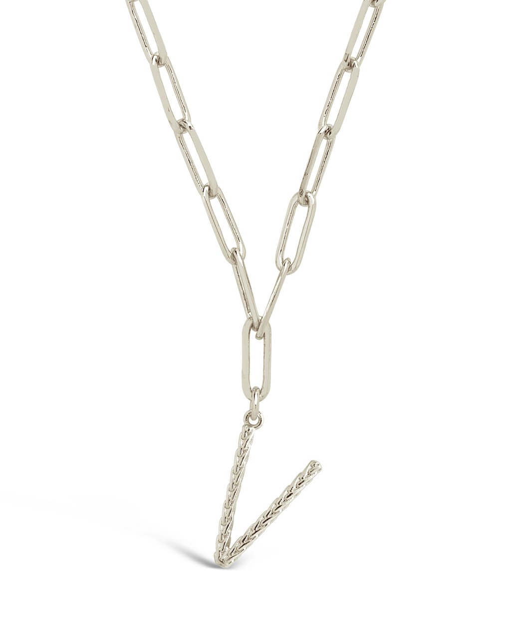 Braided Initial Pendant Necklace