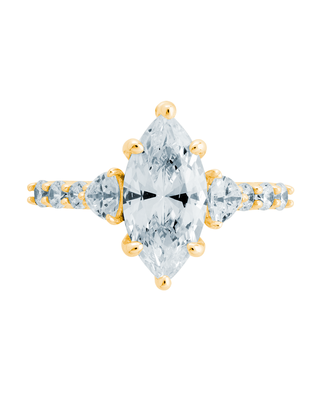 Sterling Silver Marquise & Trillion Ring