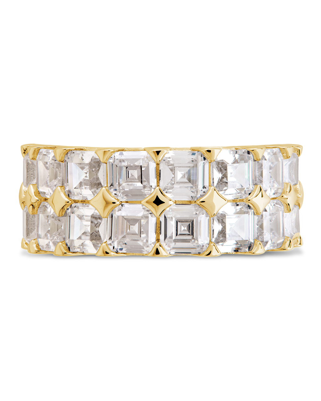Sterling Silver Joy Emerald-Cut Eternity Band