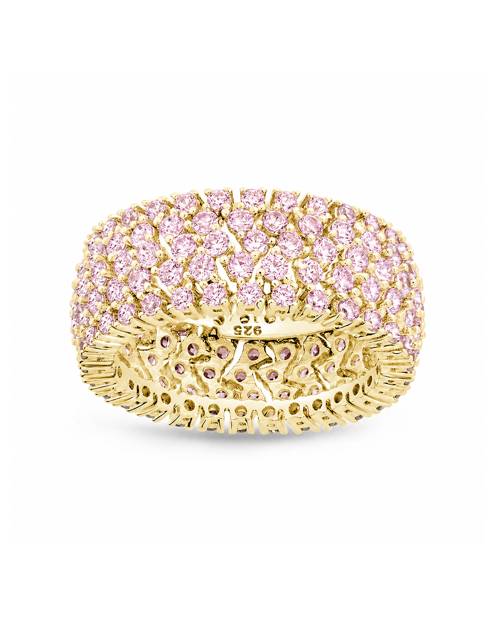 Sterling Silver Light Pink CZ Yvonne Ring