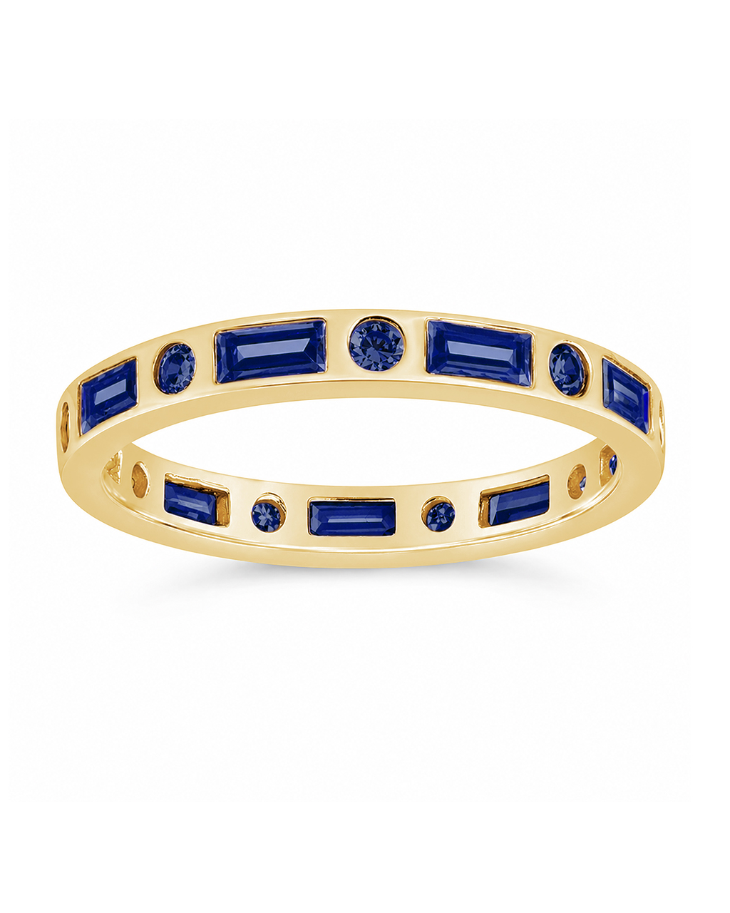 Sterling Silver Sapphire CZ Ethel Ring