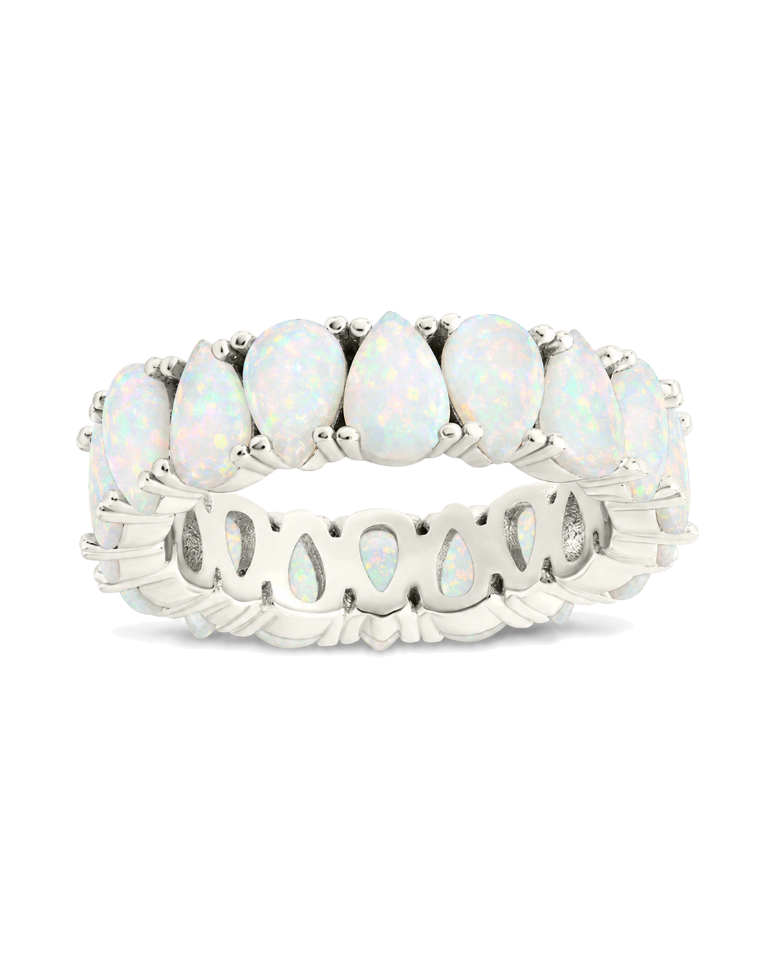 Sterling Silver Janis Opal Eternity Ring