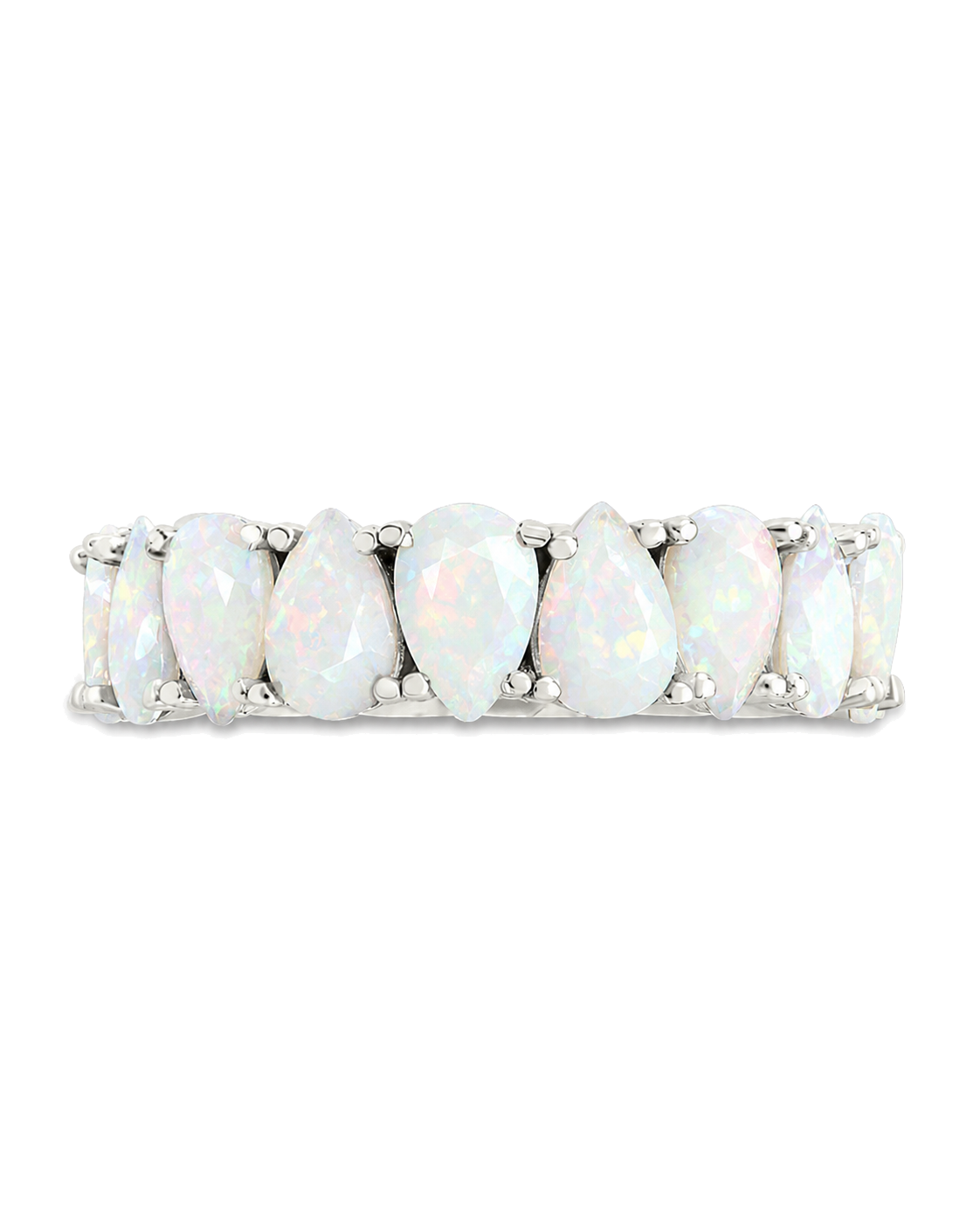 Sterling Silver Janis Opal Eternity Ring